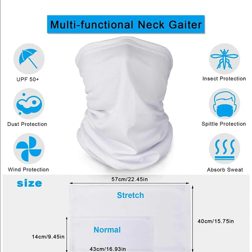 Unisex 2 Pack Multi-Purpose Neck Gaiter Mask